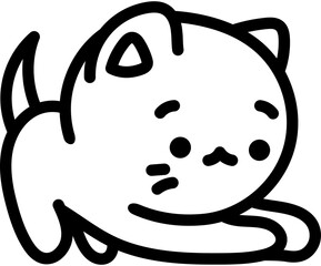 Cat Character Coloring Page