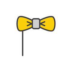 Bow Tie icon design with white background stock illustration