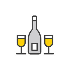 Wine icon design with white background stock illustration