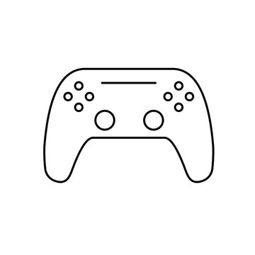 Controller Or Joystick Outline Icon for logo and others