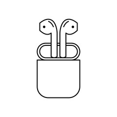 Earbuds Outline Icon For Logo And More