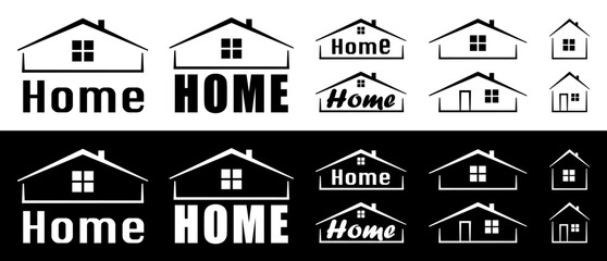 Hand drawn house. Simple vector icon on a white background.