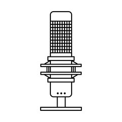 Microphone Condenser Outline Icon for logo and others