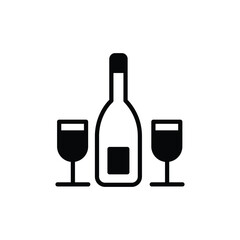 Wine icon design with white background stock illustration