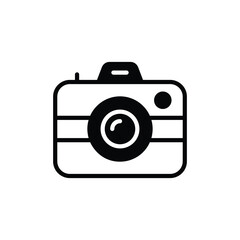 Camera icon design with white background stock illustration