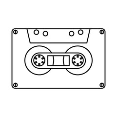 Simple Cassette Tape Vintage Outline Icon