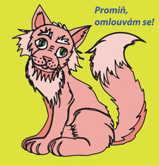cat who asks for forgiveness in Czech