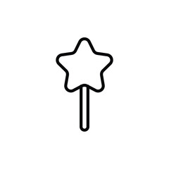 Magic Stick icon design with white background stock illustration