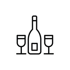Wine icon design with white background stock illustration