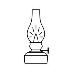 Vintage Lamp Outline Icon