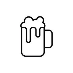 Beer Mug icon design with white background stock illustration