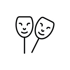 Face Mask icon design with white background stock illustration