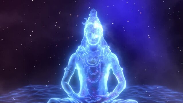 Hindu God Shiva Meditating in Heavens Bhole nath