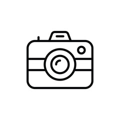 Camera icon design with white background stock illustration