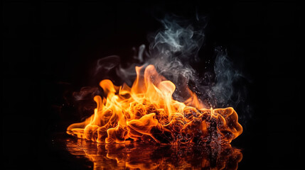 Obraz premium fire in the fireplace