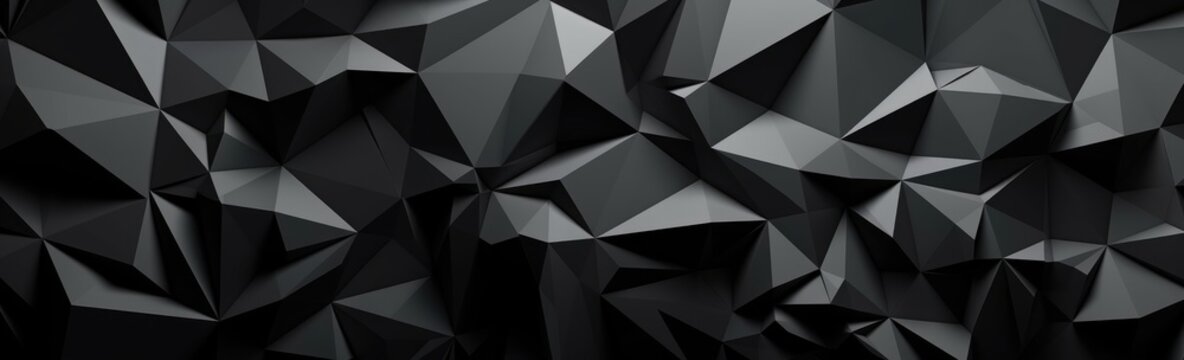 Abstract Geometric Polygonal Background in Dark Foreboding Colors - Graphic Design - Generative AI © Alex