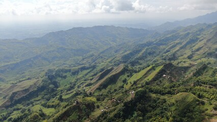 Fototapeta na wymiar Vista desde Atahualpa-Cartago-Colombia