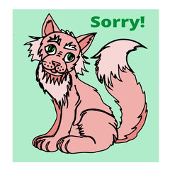 cat who asks for forgiveness in english