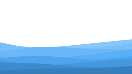 Blue river ocean wave layer vector background
