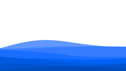 Blue river ocean wave layer vector background
