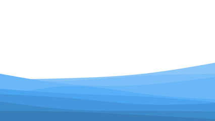 Blue river ocean wave layer vector background
