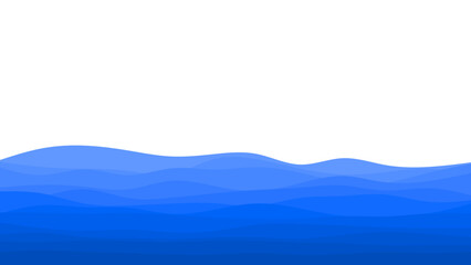 Blue river ocean wave layer vector background
