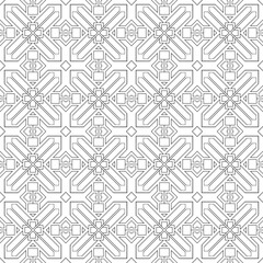 Vector seamless pattern. Modern stylish texture. Monochrome, linear abstract background.