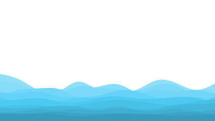 Fototapeta na wymiar Blue river ocean wave layer vector background 