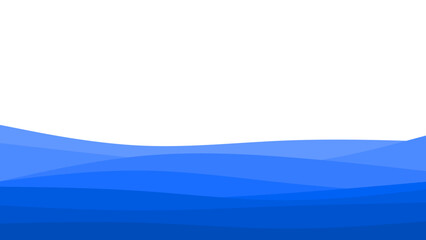 Blue river ocean wave layer vector background
