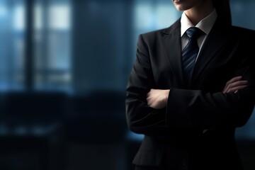 Fototapeta premium Businesswoman in a confident pose in the office