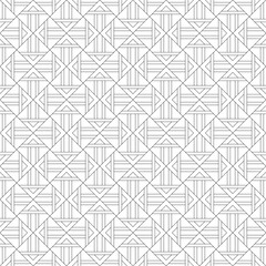 Vector seamless pattern. Modern stylish texture. Monochrome, linear abstract background.