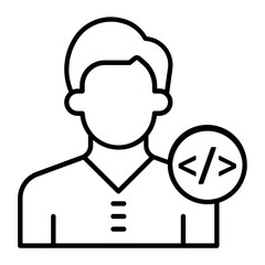 Developer Thin Line Icon