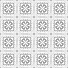 Vector seamless pattern. Modern stylish texture. Monochrome, linear abstract background.