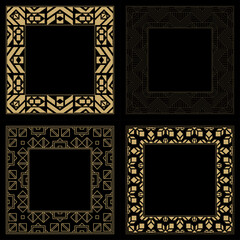 Set. Ornament. Venzel. Logo, template, labels and icons. Vector.