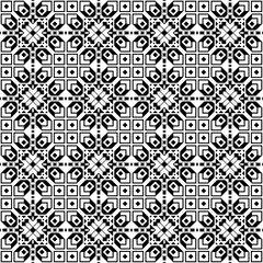 Fototapeta premium Vector seamless models. Modern stylish texture. Composition from regularly repeating geometrical element. Monochrome, simple. Vector illustrations.