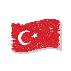 Turkey Grunge Distress Flag