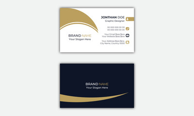 Modern Vector Business Card for business and personal use. Identity or visiting card with Company Logo. Vector illustration design.