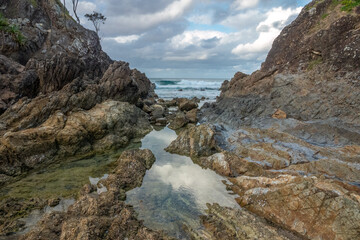 The stunning rugged coast of Byron Bay, in the far-northeastern corner of the state of New South...