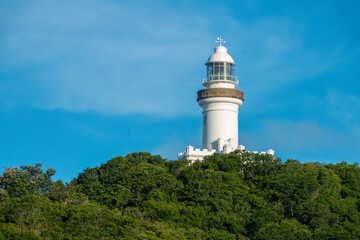 Fototapeta na wymiar The iconic Cape Byron Lighthouse, easternmost point of the mainland of Australia, Byron Bay, New South Wales, Australia
