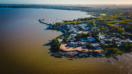 aerial view of colonia del sacramento uruguay 