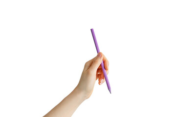 hand with pencil isolated