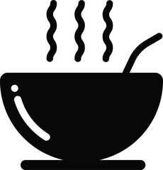 hot soup vector icon illustration