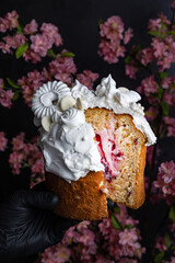 Delicious Easter cake on the table
