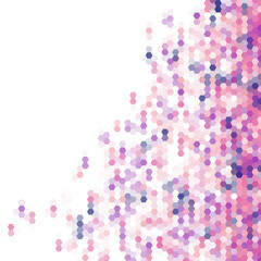 Geometric image. Abstract vector background. Colored background. Purple Hexagons. eps 10