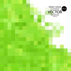 Stylish geometric vector background. Presentation template. Layout for advertising. Banner. Magazine cover, brochures and more. green pixel. eps 10