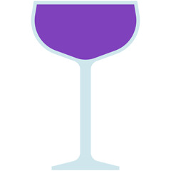 Coupe glass icon, cocktail glass name related vector