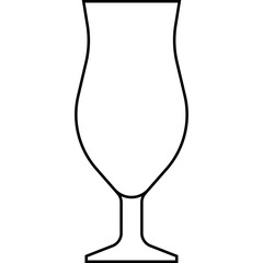 Hurricane glass icon, cocktail glass name related vector