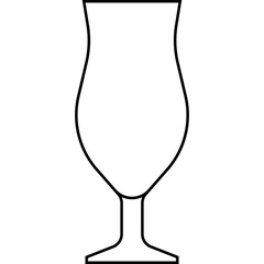 Hurricane glass icon, cocktail glass name related vector