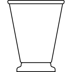 Julep Cup icon, cocktail glass name related vector - obrazy, fototapety, plakaty