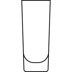 Shooter glass icon, cocktail glass name related vector